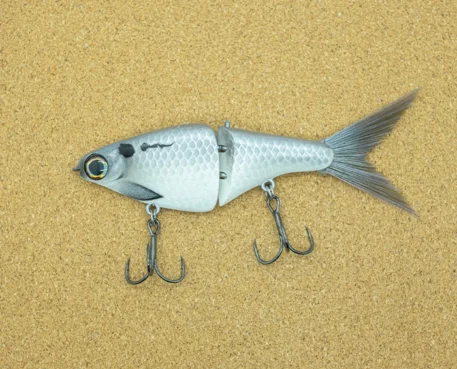 biggs glide bait matte silver color swimbait